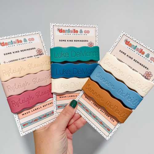 3 Pack Silicone Bottle Labels, Baby Bottle Label, Sippy Cup Label, Personalized Labels, Daycare Labels, Stocking Stuffer