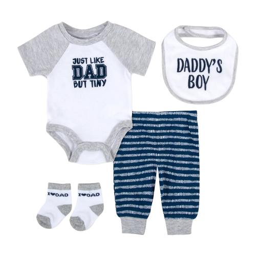 Baby Essentials Baby Boys 4-pc. Baby Clothing Set, Color: Grey - JCPenney