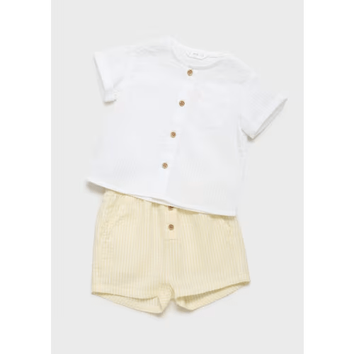 Textured cotton shirt - Kids | MANGO USA