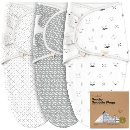 3pk Soothe Baby Swaddle 0-6 Months, Organic Baby Swaddle Sleep Sacks, Newborn, Infant Swaddle Sack
