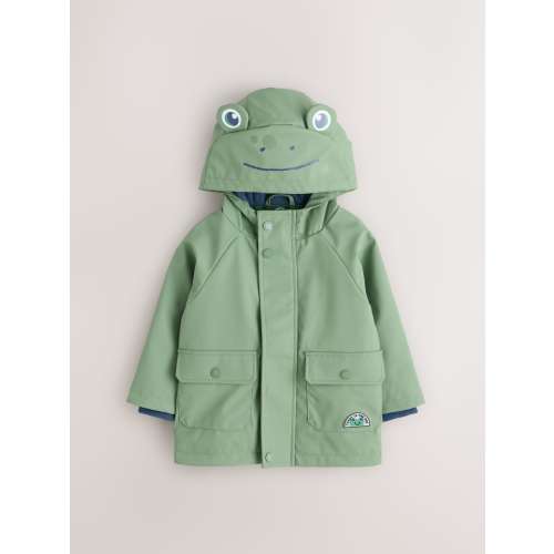 Green Frog Character Shower Resistant Coat (3mths-7yrs)