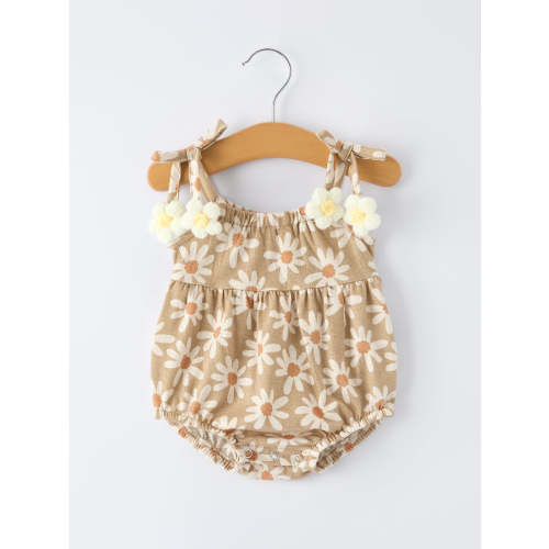 Floral Daisy Baby Girl Spaghetti Strap Romper – Rylee Faith Designs