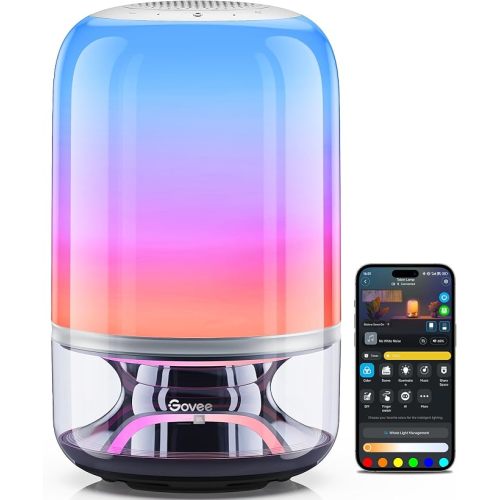 Govee Table Lamp 2 Pro x Sound by JBL, Cordless Table Lamp with Speaker