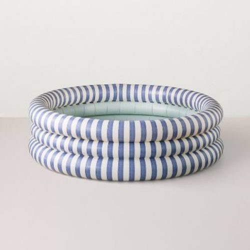 Round Inflatable Kiddie Pool Blue Striped - Hearth & Hand™ with Magnolia