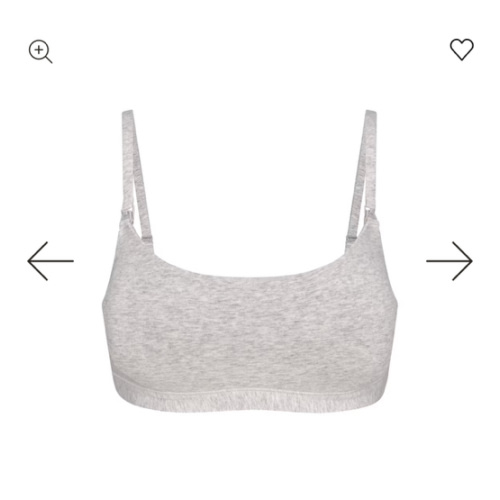 COTTON JERSEY MATERNITY NURSING SCOOP BRALETTE | LIGHT HEATHER GREY