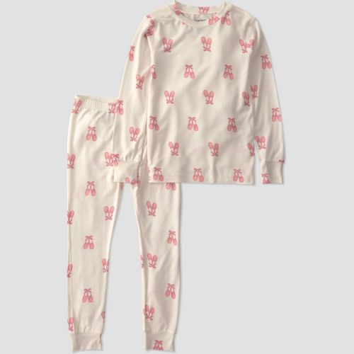 Carter's Just One You® Baby Girls' 2pc Comfy Soft Ballerina Pajama Set - Cream 12M