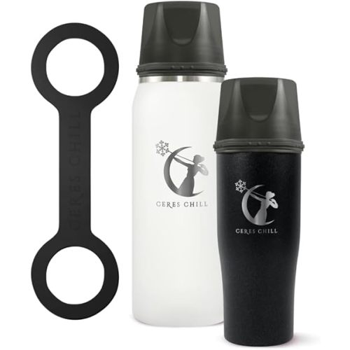 Ceres Chill Breastmilk Chiller Duo, One 24oz Chiller and One 12oz Demi Mini Chiller, Reusable Breastmilk Storage Container, Keeps Milk at Safe Temperatures for 20+ Hours, Connects W/Most Major Pumps