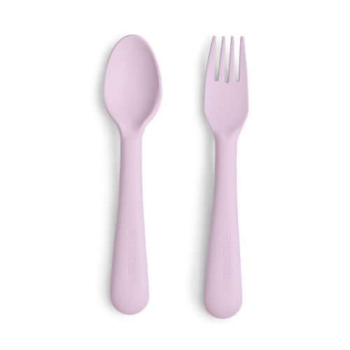 Mushie Dinnerware Fork and Spoon Set