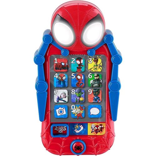 eKids Spidey and His Amazing Friends Toy Phone for Toddler with Built-in Preschool Learning Games, Educational Toys Make Great Stocking Stuffers for Kids