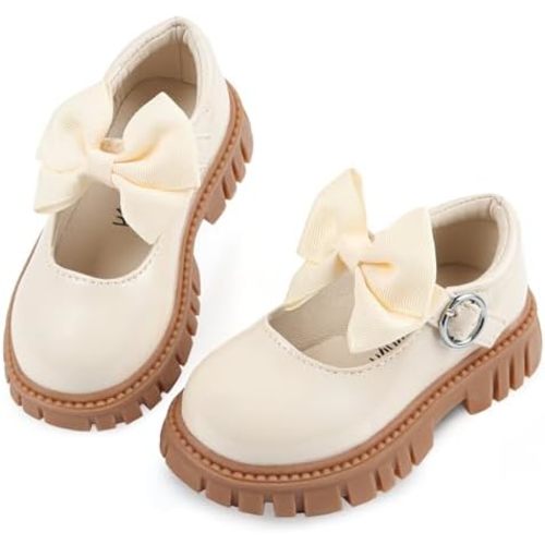 Toddler Girl Dress Shoes Bow Black Dress School Shoes Princess Mary Jane for Toddler/Little Girl