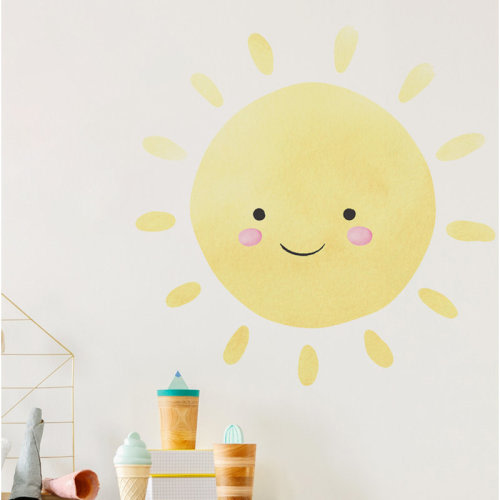 Viv + Rae™ Watercolor Happy Sun Wall Decal & Reviews | Wayfair