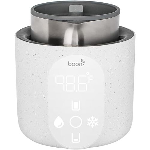 Boon Tempro Direct Heat Breastmilk Warmer - Retains Nutrients in Baby Formula and Breastmilk - Quick Liquid Warmer with Real Time Temp Reading - Breastfeeding Essentials