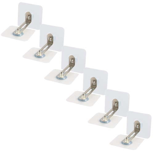 No Drill Furniture Anchors, Heavy Duty Anti Tip Furniture Straps Kit Adhesive Furniture Wall Anchors for Pet Proofing, Secure Bookcase Dresser Shelf Cabinet Wall, 6 Pack, 2.36x2.36"