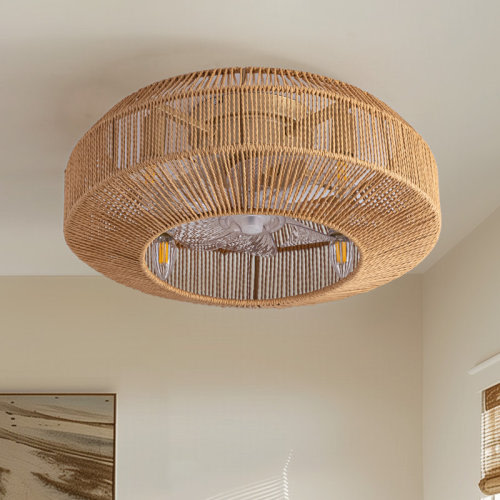 Bay Isle Home™ 20'' Andrell 8 - Blade Caged Ceiling Fan with Remote Control and Light Kit Included & Reviews | Wayfair