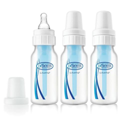 Dr. Brown's Natural Flow Anti-Colic Baby Bottle - Blue - 4oz/3pk