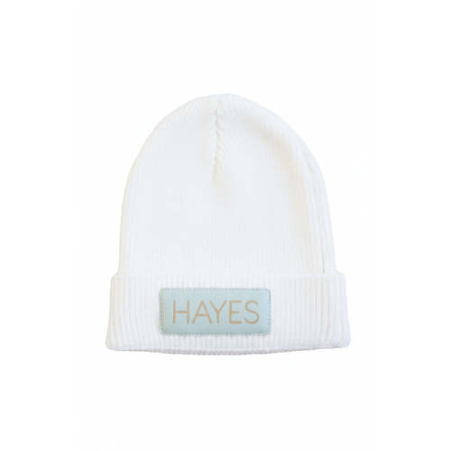 Personalized Leather Patch Beanie | All Colors