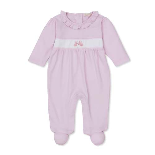 Premier Springtime Bunny Fun Pink Hand Emb. Footie