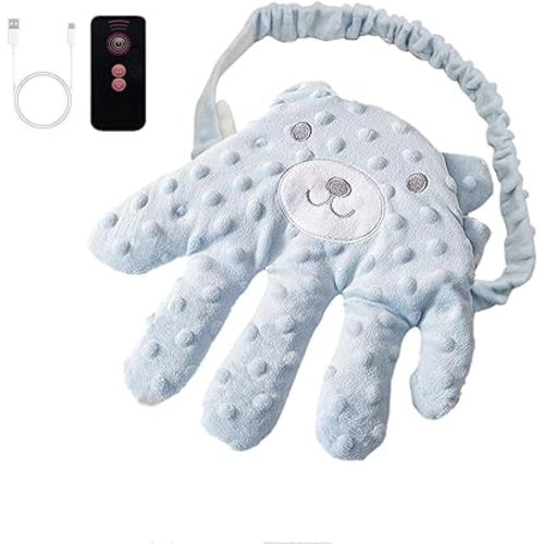 Hand Glove Hand Pillow Cute Soothing Palm (Blue Bear)