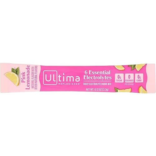 ULTIMA REPLENISHER Pink Lemonade Electrolyte Drink Mix Single, 0.12 OZ