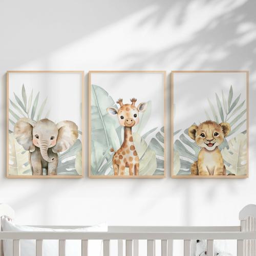 Safari Nursery Wall Art (Digital Download)