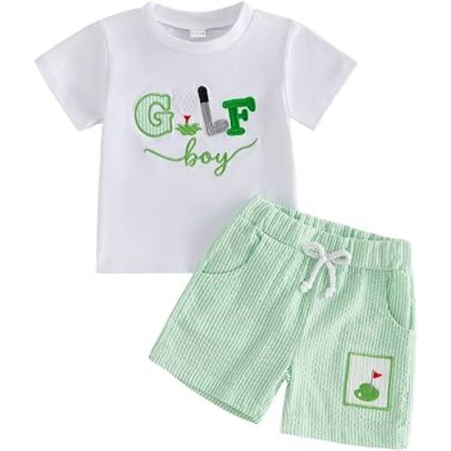 BemeyourBBs Toddler Baby Boy Clothes Graphic T Shirt Shorts Set Outfit | Toddler Baby Boy Outfit for Summer Spring , Short Sleeve Shirt and Shorts Set, for Daily, Photoshoot, Holiday, Beach, Gifts
