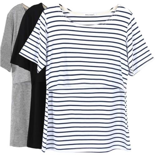 Smallshow Women's Maternity Nursing Tops Short Sleeve Breastfeeding Clothes