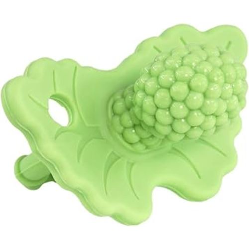 RaZbaby RaZberry Silicone Teether Pacifier – Teething Relief for Infants, Food-Grade, BPA-Free, Hands-Free Design, Natural Berrybumps Fruit Texture for Sensory Development, Freezable – Mint
