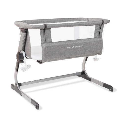 Beside Me Dreamer Bassinet & Bedside Sleeper, Adjustable, Breathable & Portable, Charcoal Tweed