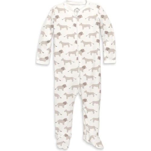 Baby Organic Animal Friends Zip Footie, 0-3M