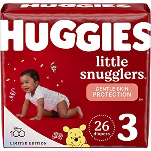 Huggies Little Snugglers Baby Diapers, Size 3, 26 Ct