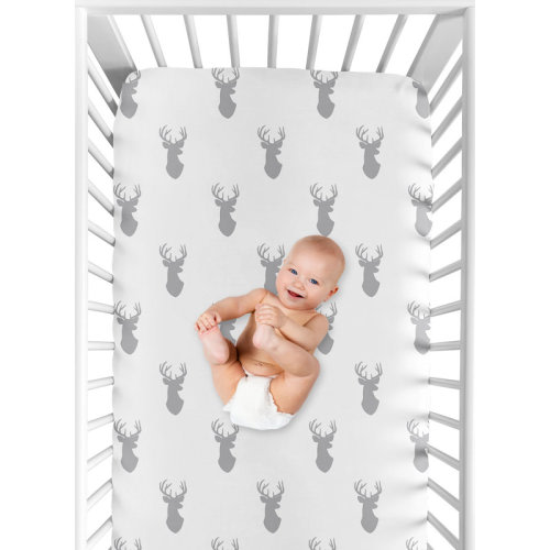 Sweet Jojo Designs Stag Fitted Crib Sheet & Reviews | Wayfair