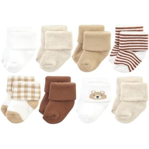 Hudson Baby Baby 8-pack Cotton Rich Newborn and Terry Socks