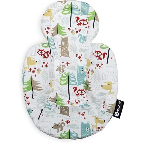 4moms RockaRoo and MamaRoo Little Forest Infant Insert, Machine Washable, Soft, Plush Fabric, Reversible Design