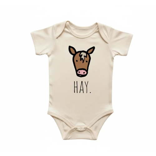 Horse Equestrian Newborn Gift Baby Bodysuit