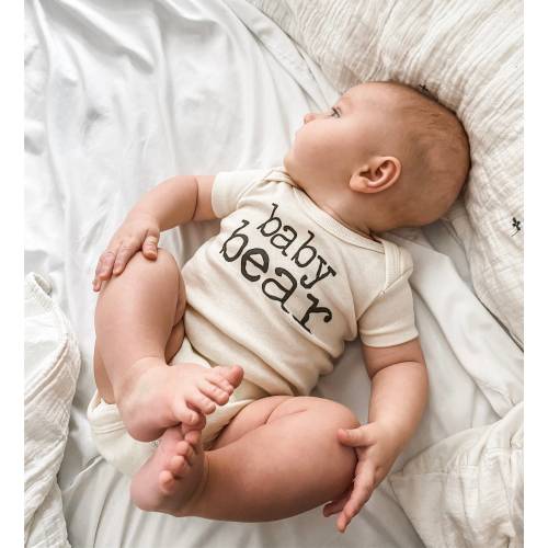 Baby Bear Baby Bodysuit, Gender Neutral Baby Clothes, Organic Baby Bodysuits, All Natural Baby Clothes, Unisex Baby Clothes, Made in USA