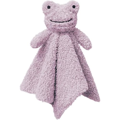 Baby Purple Frog Soft Stuffed Animal Security Blanket, Plush Frog Character Lovey Blanket, Baby Shower/Nursery Gift, Newborn Infant Toddler Snuggle Blankie for Girls Boys, 14 Inches