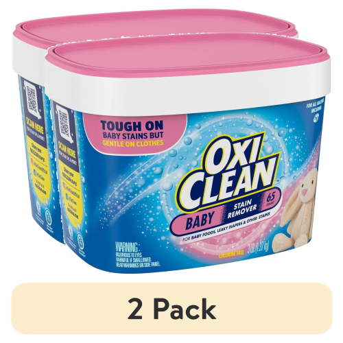 (2 pack) OxiClean Versatile Stain Remover Baby Stain Soaker, 3 lb