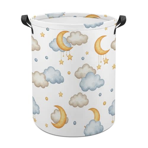 Cartoon Kids Laundry Basket Moon And Stars Decor Kids Laundry Hamper Clothes Hamper Toy Storage Bin Bedroom Bathroom