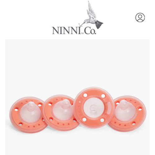 Ninni Pacifier- Peach 4 Pack Breastlike Pacifier – Ninni Co
