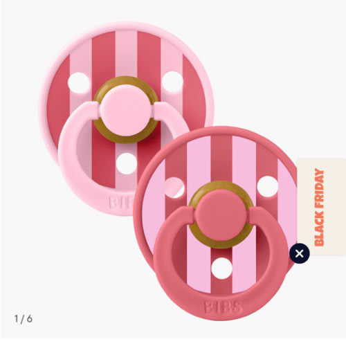 BIBS STUDIO 2 Pack Block Pacifiers - Baby Pink Coral Mix – Bibsworld store US