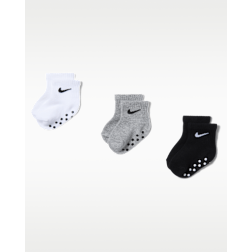 Nike Baby Core Swoosh Gripper Socks (3 Pairs). Nike.com