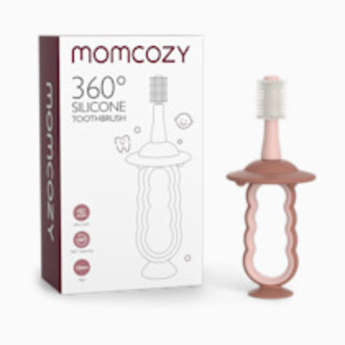 Momcozy Momcozy 360 Silicone Baby Toothbrush, Toddler Toothbrush - Pink