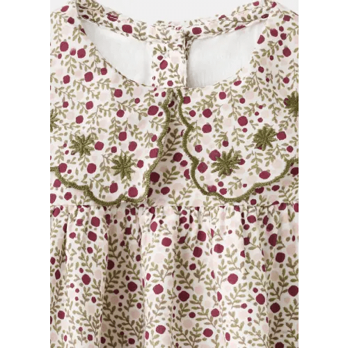 Dress and frog with embroidered details - Kids | MANGO USA