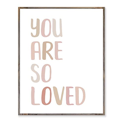 You Are So Loved, Art Print, Neutral Nursery Art, Nursery Quote, Baby Room Decor, Wall Decor, Girl Nursery Decor, Baby Room Decor, Graduation Gifts, Without Frame - 8x10"