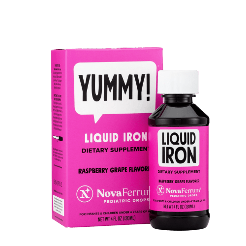 NovaFerrum YUMMY - Pediatric Drops Liquid Iron Supplement for Infants, Toddlers & Kids Ages 4 & Under
