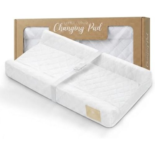 Contoured Baby Changing Pad Waterproof Non-Slip Base for Dresser & Table