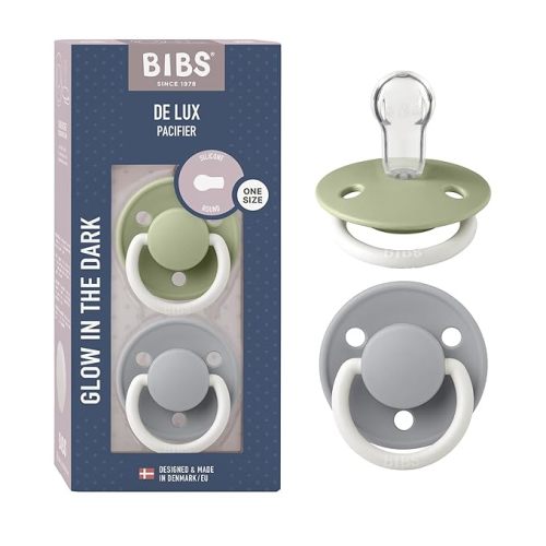 BIBS Pacifiers - De Lux | Glow-in-Dark Handle