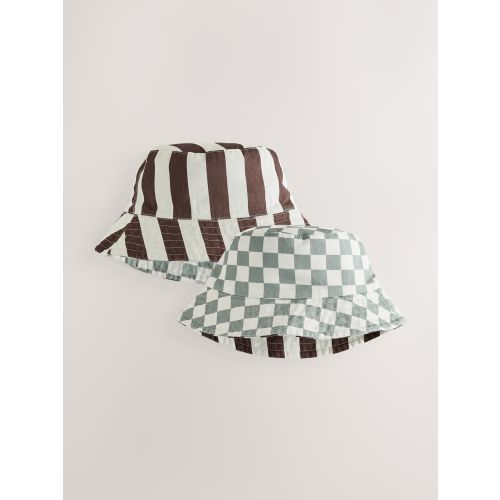 Grey/White Reversible Bucket Hat (3mths-16yrs)