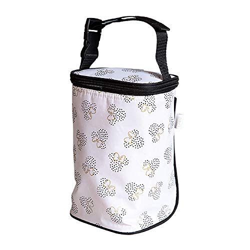 J.L. Childress Disney Baby TwoCOOL Breast Milk Cooler Travel Bag - Insulated Baby Bottle Storage Bag, Portable Organizer Pack, For Daycare or On the Go, Fits 2-4 Bottles - Minnie Mouse