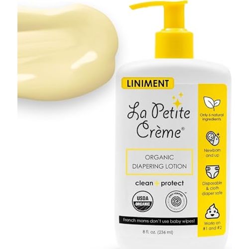 La Petite Creme Premium Diapering Lotion - Liniment Diaper Rash Cream, 8 oz